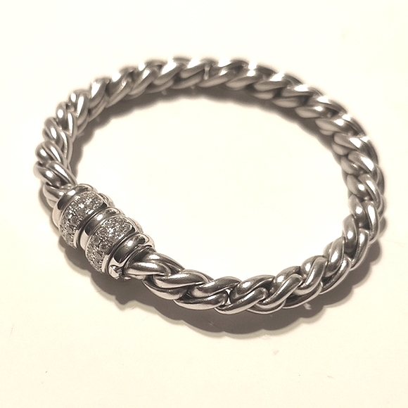 White Gold Rope Diamond Bracelet - Picture 12 of 16